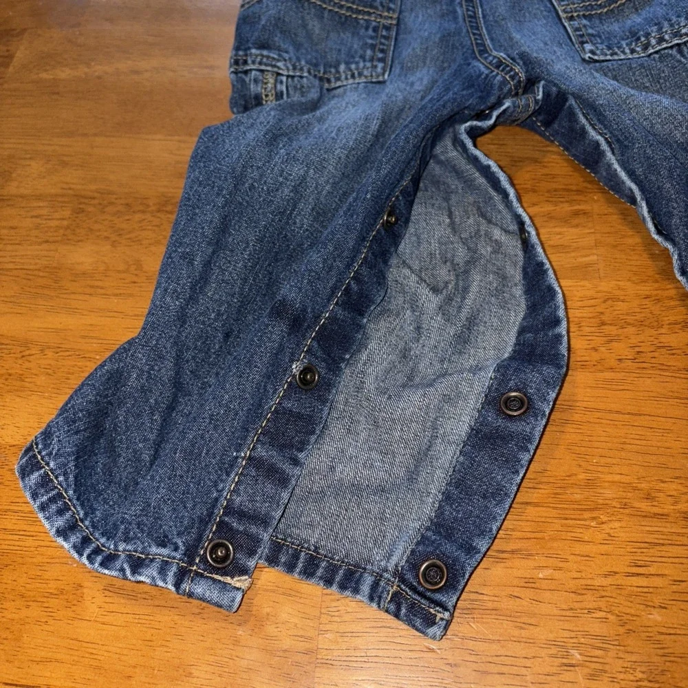 Vintage OshKosh BGosh Overalls Blue‎ Denim Toddler Kids Size 18 Months Vestbak